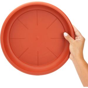 Juvale Saucers for Potted Plants - 12-Inch Round, Terra Cotta Plastic, 4 Pack - Plant Saucer & Pot Drip Tray for Indoor & Outdoor Planters
