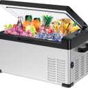 12V Car Refrigerator Portable Fridge Freezer Electric Plug in Cooler with AC DC Cord for Car Truck RV Vehicle Home - 26QT/25L (26 Quart)