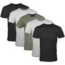 Gildan Men's Crew T-Shirts, Multipack, Style G1100, Black/Sport Grey/Military Green (3-Pack), X-Large