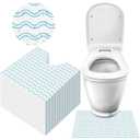 100 Pcs Disposable Toilet Commode Mat U Shaped Deodorizing Toilet Mats Non Slip Potty Training Bathroom Mats Toilet Floor Protector from Urine Incontinence Pads for Home Bathroom Floor
