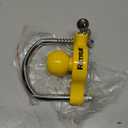 RETRUE Universal Coupler Lock Trailer Locks Ball Hitch Trailer Hitch Lock Adjustable Security Heavy-Duty Steel Fits 1-7/8 Inch, 2 Inch, 2-5/16 Inch Couplers, Bright Yellow, Light Weight
