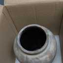 10.35 Inch Farmhouse Decor Ceramic Vase, Handmade Brown Rustic Vases for Living Room & Shelf Decor, Ceramic Rustic Flower Vases for Centerpieces & Kitchen Decoration, Vintage Pottery Vase