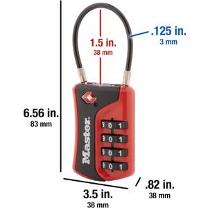 Master Lock 4697D Set Your Own Combination TSA Approved Luggage Lock, 1 Pack, Colors May Vary Red Master Lock 4697D Set Your Own Combination TSA Approved Luggage Lock, 1 Pack, Colors May Vary Red