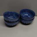 vancasso Starry 24oz Bowls for Soup, Ceramic Soup Bowls Set of 4, Blue Cereal Bowls Set for Kitchen, Salad Bowls Set, Pasta Oatmeal Bowls, Lead-free, Dishwasher & Microwave Oven Safe, Blue