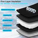 Outdoor Faucet Cover for Winter, 29.5"H x 14"W Universal Insulated Faucet Covers, 5-Layer Oxford Fabric with Drawstring, Outside Spigot Cover for Garden Hydrant, RV, Sprinkler Systems (Black)