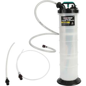 OEMTOOLS 24397 Fluid Extractor Pump, 9.5L Manual Vacuum Oil Changer & Fluid Transfer Pump  Fast Drain Oil, Coolant, Brake & Transmission Fluid  Leak-Free Heavy-Duty Garage Tool