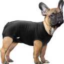 SAWMONG Recovery Suit for Dogs Female Male, Breathable Dog Onesie After Surgery Spay Neuter, Professional Dog Surgical Suit, Substitute Pet E-Collar Cone, Black, Medium