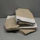 5 Pack Woven Storage Baskets for Shelves, Decorative Basket Organizer Storage Bins for Toys, Books, Clothes, Closet, Nursery, Bathroom  Cotton Rope Shelf Baskets for Organizing, Khaki & White