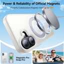 for iPhone 17 Case with Stand White, Fits MagSafe Ring, Military-Grade Drop Protection, Build in Kickstand,Slim Matte Finish Shockproof Phone Cover 6.3"