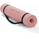 YOTTOY Yoga MatExtra Thick Yoga Mat (1/2inch),Professional TPE Exercise Mat,Non-Slip Workout Mat for Yoga, Pilates, Fitness, Barefoot Workouts, Home Gym Studio with Strap (72x24x1/2inch, Black)
