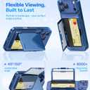 Meifigno Designed for iPhone 17 Pro Max Case Wallet (3-4 Cards & Cash), Built-in Mirror & Kickstand, Surround Raised Lens Protection, for 17 Pro Max Case with Card Holder for Women (6.9"), Deep Blue