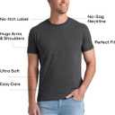 True Classic Mens T-Shirts Short Sleeve Crew Neck T Shirts for Man, Cotton Blend Plain Novelty Men's T-Shirts (Gray, M)