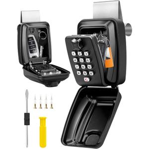 Car Window Lock Box for Turo, Portable Car Key Lock Box, Punch Button Combination Key Safe Box, Sturdy Waterproof Large Capacity Security Lockbox fit for Ride Share, Turo, GetAround