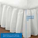 FRESH IDEAS Ideas Bedding Ruffled Bed Skirt, Classic 14 Drop Length, Gathered Styling, Twin, White FRE30114WHIT01