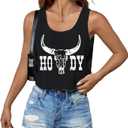 Womens Crop Tops Loose Fit Cropped Tank Tops for Teen Girls Size L