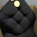 Sweet Home Collection Patio Cushions Outdoor Chair Pads Premium Comfortable Thick Fiber Fill Tufted 19" x 19" Seat Cover, 2 Count (Pack of 1), Black