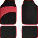 COLINOO 4 Pcs Car Floor Mats All Weather Universal Fit Car Mats Full Set for Car SUV Van & Truck (Red)