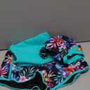 Yonique 3 Piece Athletic Tankini Swimsuits for Women with Shorts Swim Tank Tops with Sports Bra and Boyshorts Bathing Suits (Medium, Aqua Colorful Floral)