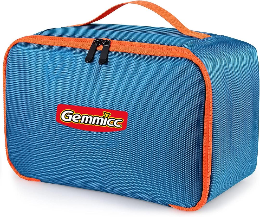 Gemmicc Toy Carry Case,Magnetic Tiles Storage Bag, Water Resistant Oxford Cloth Organizer, Box Storage Bin for Playroom, Classroom,Home Organization (Blue)