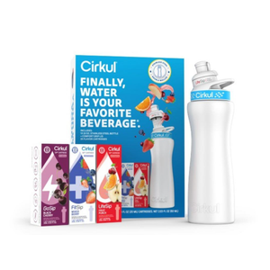 Cirkul® 22 oz. White Stainless Steel Bottle Starter Kit
