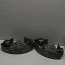 Voldra Corner Shower Caddy Suction Cup, 2 Pack Corner Shower Shelves No Drilling, Aluminum Upgrade Suction Cup Shower Organizer with Towel Bar & Hooks Removable Bathroom Storage Rack(Gray)