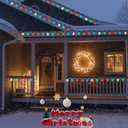 25 Pack C7 Christmas Replacement Bulbs, Multicolor Christmas Bulbs Vintage Ceramic Lights for Indoor Outdoor Patio Christmas Party String Lights, 5W Incandescent Night Light, C7/E12 Candelabra Base