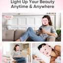 SDKWDH LED Light Therapy Mask, Red Light Therapy for Face - Red Light for Anti-Aging & Wrinkles, Blue for Acne, IR for Deep Repair, At-Home Device, FDA Cleared, Portable & Rechargeable, Pink