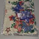 Pack of 2 Independence Day Five-Pointed Star Flower Garden Flag 12x18inch, Holiday Summer Welcome Double-Side Burlap Yard Flag for 4th of July Outside Decoration