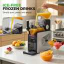 NutriChef Slushie Machine for Home | No Ice Needed Slushys 7-in-1 Preset Programs: Self Clean, Milkshakes, Spiked Slush & More | 64 oz, Quiet Operation, One-Touch Start & Includes Recipes | Black