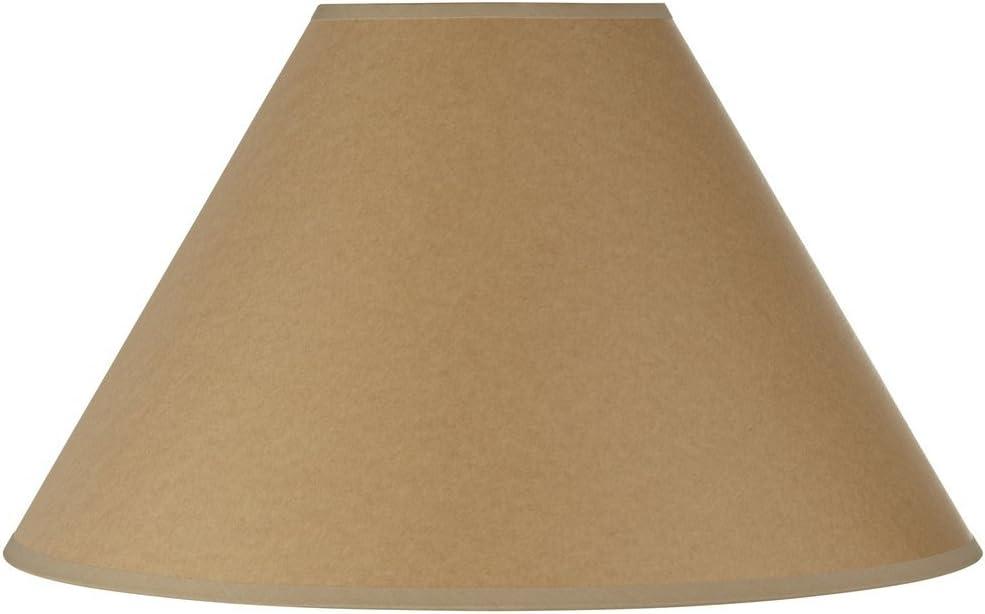 Cal Lighting SH-8109/17-KF Vertical Basic Coolie Kraft Paper Hardback Shade, 17", Beige,CALSH-8109/17-KF