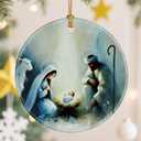 Nativity Scene Christmas Ornament, Jesus Birth Christmas Ornament, Holy Family Decoration, Religious Holiday Decor | Gifts for Christian, Gifts for Religious Women - Style A