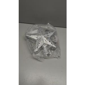 Wninbu Christmas Tree Topper Star Lighted with 6 Projection Modes, Christmas Star Tree Topper Projector Built-in LED Rotating Lights,3D Glitter Dynamic Projector Party Christmas Decorations (Silver)