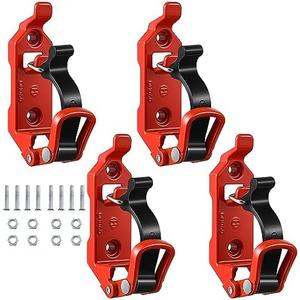 4 Pcs Shovel Holder for Truck, Heavy Duty Shovel Mounts for Roof Rack, Quick Release Axe Holder Mount Kit, Metal and Rubber Car Accessories/ Garage Storage/ Truck/ Wall Mounting Brackets