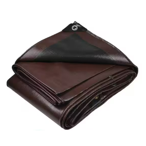 20' x 30' Super Heavy Duty 16 Mil Brown Poly Tarp Cover - Thick Waterproof, UV Resistant, Rip and Tear Proof Tarpaulin with Grommets and Reinforced Edges