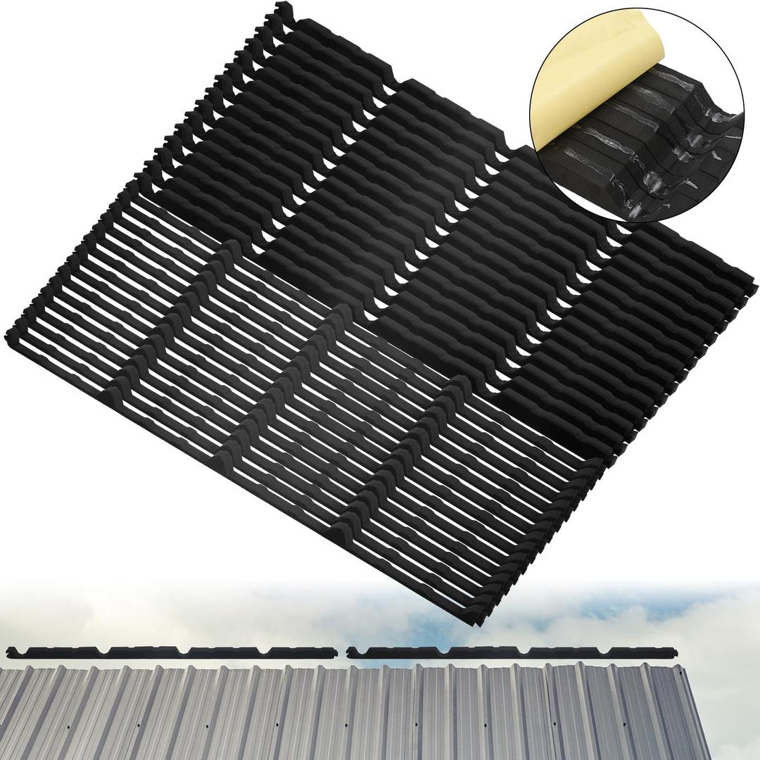 Pushglossy 20 Pcs 9 in Foam Roof Closure Strips for R Panels, with Adhesive