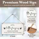 3Pack Please Take Off Your Shoes Sign, No Shoes Sign for House, Shoes Off Sign for Home, Hanging Wall Decor for Entryway Front Door - 12 x 6 In