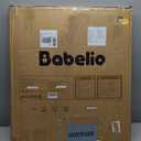 Babelio Baby Gate for Stairs, Kitchen & Doorways, No Bottom Bar| One-Handed Operation| Auto-Close| Hardware Mount (Drill Needed) Safety Dog/Pet Gate (Black - B17, 26-43" W, 28" H)