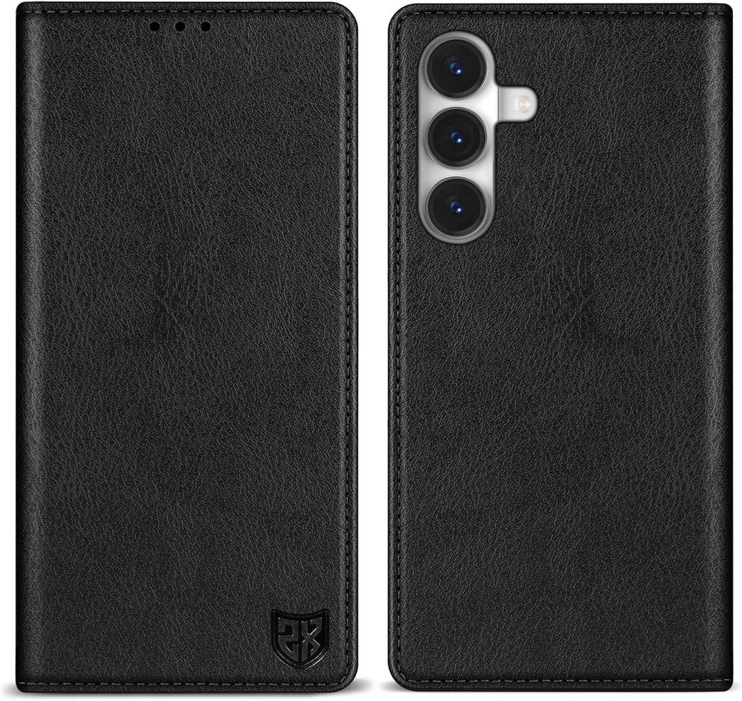 ZZXX for Samsung Galaxy S26 Wallet Case with [RFID Blocking] Card Slot Stand Strong Magnetic PU Leather Flip Fold Protective Phone Case for Samsung Galaxy S26 Case Wallet(Black-6.2 inch)