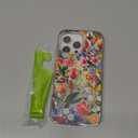 MOSNOVO for iPhone 16 Pro Max Case | Military Grade 6.6ft Drop Tested | Clear with in The Garden Design