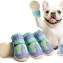 Dog Shoes for Small Dogs, Puppy Dog Boots for Winter Snow, Hot Pavement, Dog Booties & Paw Protectors Blue Size 0 (#0(1.40" inner width) for 8-15 lbs)