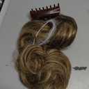 SARLA 2PCS Messy Bun Hair Pieces for Women Detachable Claw Clip Wavy Curly Synthetic Hairpieces for Updos with Tendrils Fake Scrunchies Ponytail Extension Bernstein