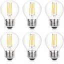 LED Edison Light Bulbs, Non-Dimmable 4W G45 2700 Kelvin E26 LED Bulb, 40W Incandescent Equivalent Warm White Light Bulb for Tiffany Large Table Lamp, Home Pendant Light, Ceiling Fans (6 Packs)