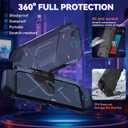 3 x DJ&RPPQ for Nintendo Switch 2 Case 2025, TPU + PC 2 in 1 Cover Protector, Anti-Scratch, Shock-Absorption, Ergonomic Grip Design, Easy to Install for Nintendo Switch 2, Black