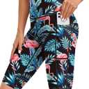 Blouty Women's 9'' Swim Shorts UPF 50+ High Waisted Board Shorts with Pockets Liner Quick Dry Swimsuit Bottoms (4X-Large, Flamingo)