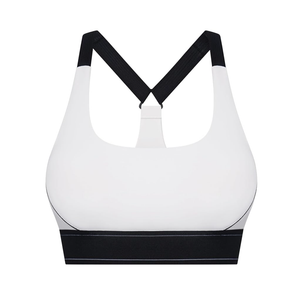 Womens Criss Cross Sports Bra Adjustable Straps U-Neck Wireless Padded Workout Crop Top Medium Support, Size: L