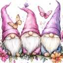 RICUVED Gnome Diamond Painting Kits for Adults, 5D Flowers Diamond Art Kits for Beginners, DIY Full Drill Diamond Gem for Home Wall Decor 12x16Inch