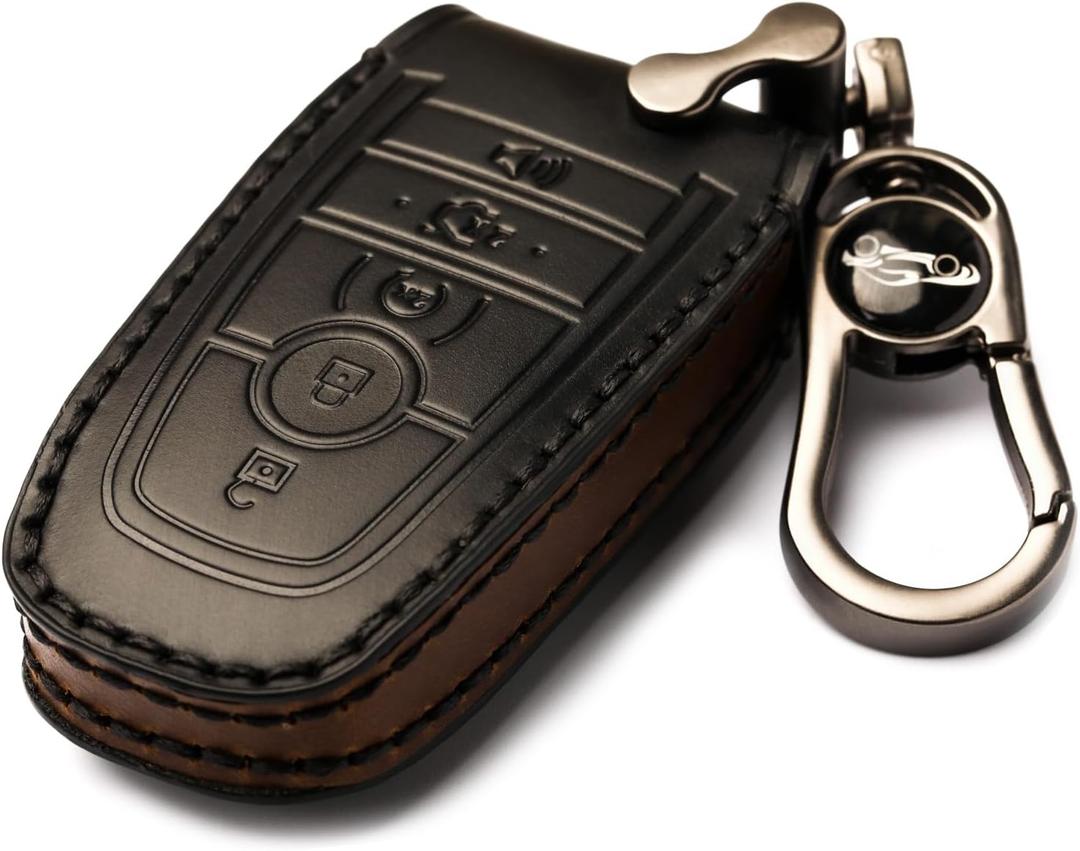 for Ford Key Fob Cover Leather Key Shell for Ford F150 Bronco Explorer Expedition Maverick Mustang Accessories