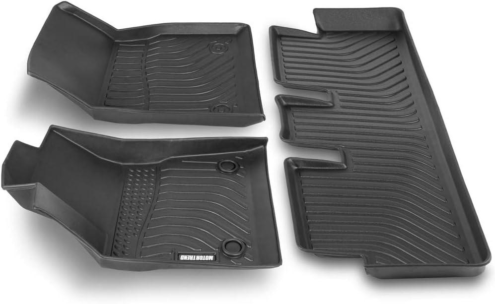 Motor Trend 3D Contour Fit Front & Rear Floor Mats for 2017-2024 Tesla Model 3 Liners, Odorless All Weather Protection
