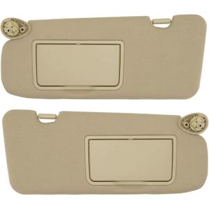 Driver & Passenger Side Sun Visor Compatible with Honda CRV 2017-2022 Sun Shade Without Light Replacement 83280TLAA02ZA 83230TLAA02ZA Color: Beige, L