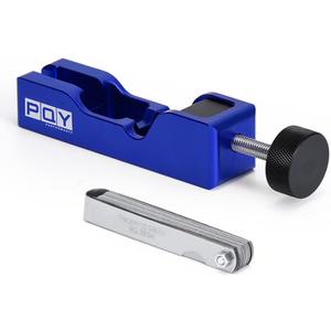 Universal Spark Plug Gap Tool with 32 Blades Steel Feeler Gauge, Spark Plug Gapper Gapping Tool Adjuster for Most 10mm 12mm 14mm 16mm Sparkplug Blue